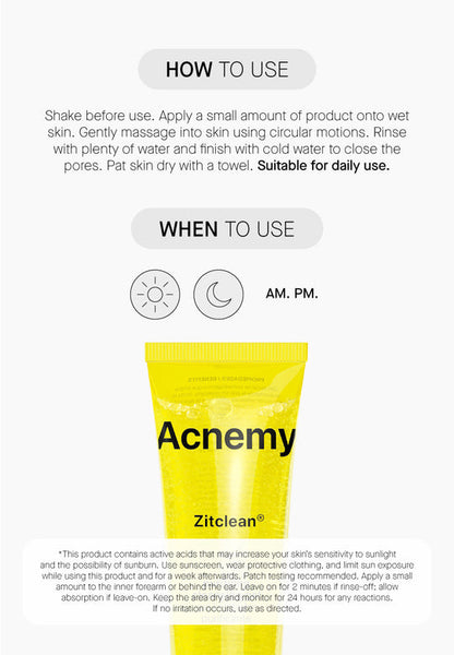 Zitclean - Καθαριστικό Gel για προβληματική επιδερμίδα
