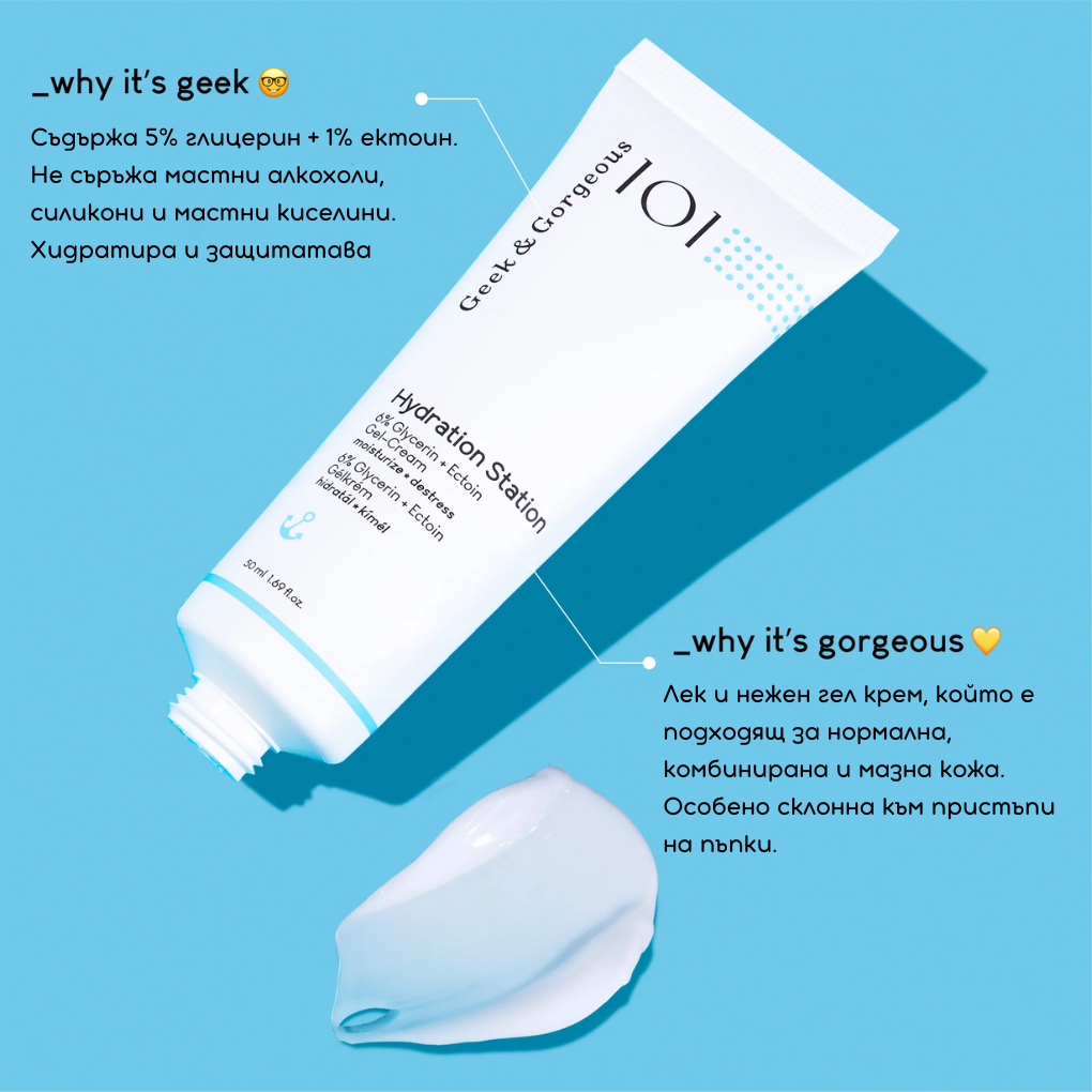 🎁 Hydration Station - 6% Glycerin + Ectoin κρέμα τζελ (100% off)