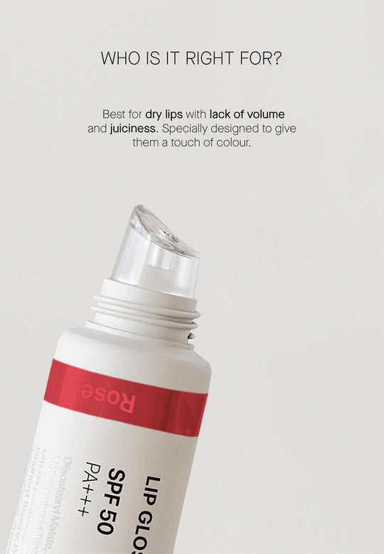Moisturizing Lip Gloss with SPF50 - Rose