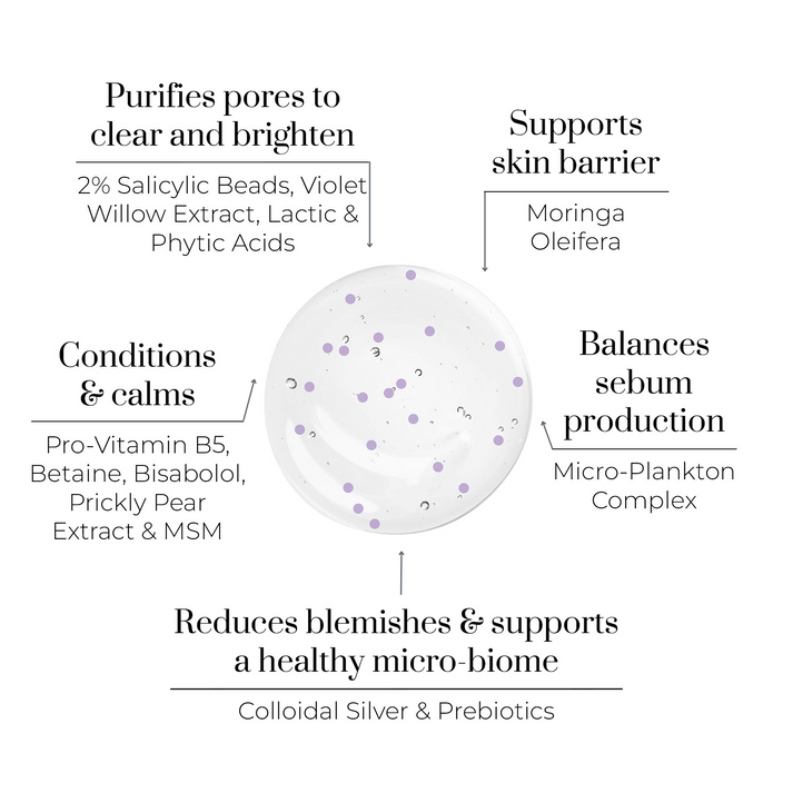 Violet Water Clearing Cleanser - Καθαριστικό για τον έλεγχο της ακμής