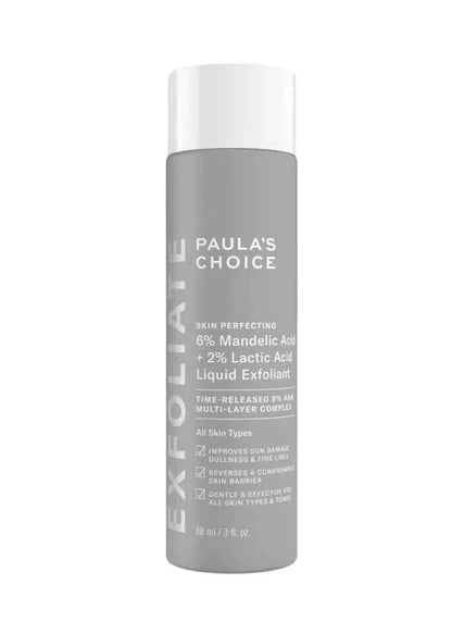 Skin Perfecting 6% Mandelic + 2% Lactic Acid AHA Liquid Exfoliant