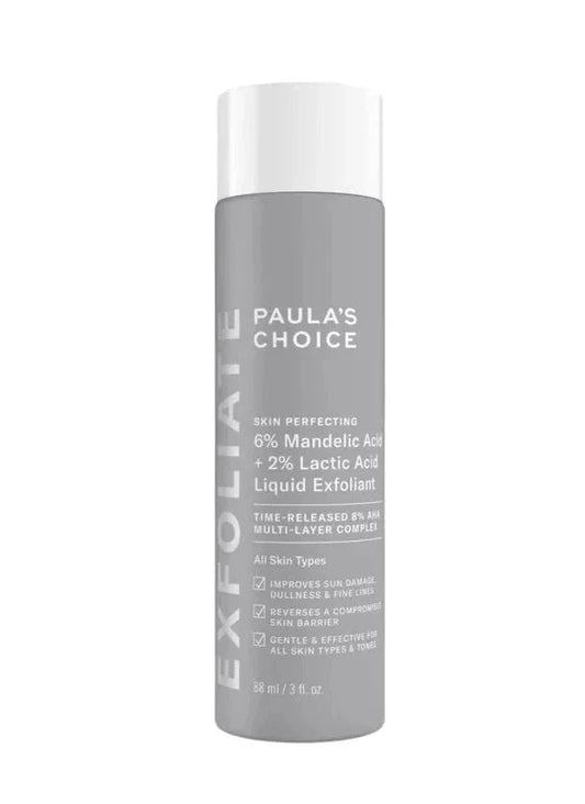 Skin Perfecting 6% Mandelic + 2% Lactic Acid AHA Liquid Exfoliant